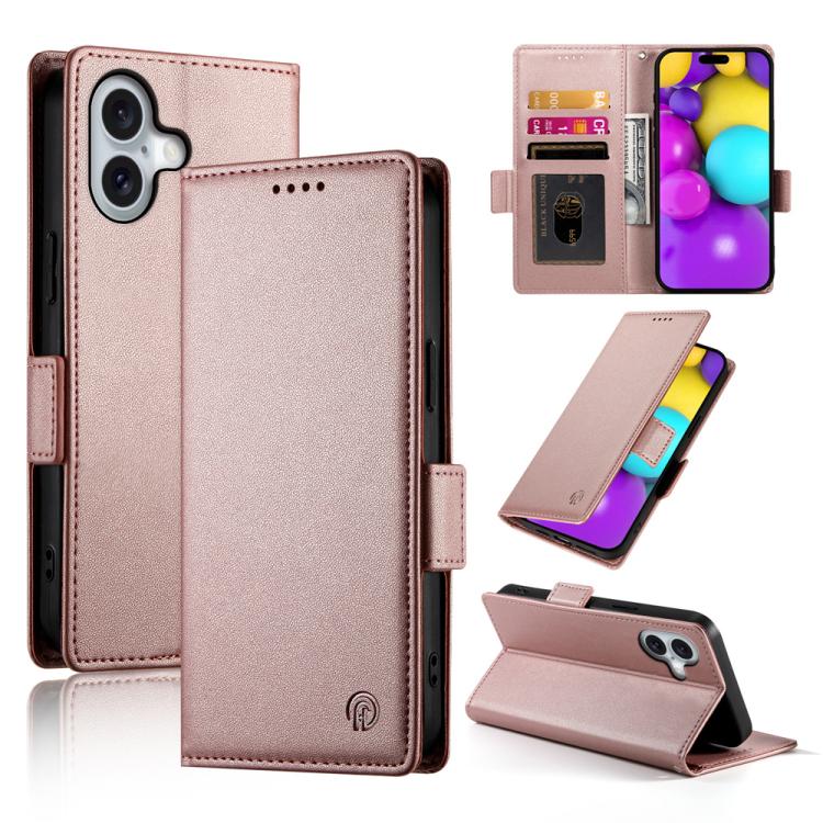 Capa para telemóvel em pele fosca magnética com fivela lateral, Para iPhone 17e / 16e, Para iPhone 17 Pro Max, Para iPhone 17 Pro, Para iPhone 17, Para iPhone Air, Para iPhone 16 Pro Max