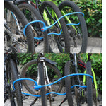Cadeado portátil anti-roubo para bicicleta com cabo de aço e estrutura de bloqueio, estilo A 100cm preto, estilo A 120cm preto, estilo B 100cm preto, estilo B 120cm preto, estilo B 150cm preto