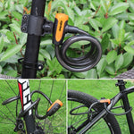 Cadeado portátil anti-roubo para bicicleta com cabo de aço e estrutura de bloqueio, estilo A 100cm preto, estilo A 120cm preto, estilo B 100cm preto, estilo B 120cm preto, estilo B 150cm preto