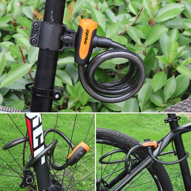 Cadeado portátil anti-roubo para bicicleta com cabo de aço e estrutura de bloqueio, estilo A 100cm preto, estilo A 120cm preto, estilo B 100cm preto, estilo B 120cm preto, estilo B 150cm preto