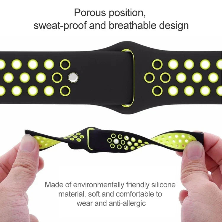 Correia de Substituição de Silicone Bicolor 22mm para Smasung Gear S4 Active