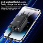 Yesido YC69 Carregador Digital USB 30W + Duplo USB-C / Type-C, Especificação: Ficha UE, YC69