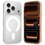 Capa transparente magnética MagSafe em acrílico TPU com orifício grande para câmara, Para iPhone 17 Pro Max, Para iPhone 17 Pro, Para iPhone 17, Para iPhone Air, Para iPhone 16 Pro Max, Para iPhone 16 Pro, Para iPhone 16 Plus, Para iPhone 16