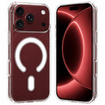 Capa transparente magnética MagSafe em acrílico TPU com orifício grande para câmara, Para iPhone 17 Pro Max, Para iPhone 17 Pro, Para iPhone 17, Para iPhone Air, Para iPhone 16 Pro Max, Para iPhone 16 Pro, Para iPhone 16 Plus, Para iPhone 16