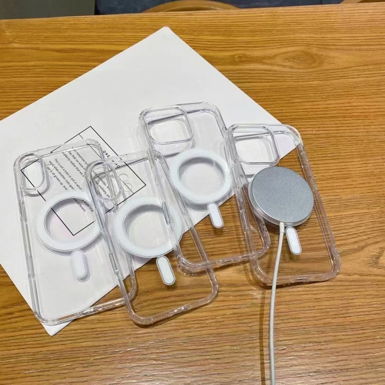 Capa transparente magnética MagSafe em acrílico TPU com orifício grande para câmara, Para iPhone 17 Pro Max, Para iPhone 17 Pro, Para iPhone 17, Para iPhone Air, Para iPhone 16 Pro Max, Para iPhone 16 Pro, Para iPhone 16 Plus, Para iPhone 16
