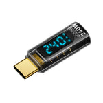 Adaptador completo macho Tipo-C para fêmea Tipo-C 240W com ecrã digital