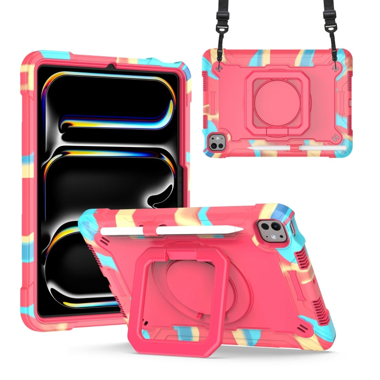 Handle Grip Holder Silicone Hybrid PC Tablet Case with Strap, For iPad Pro 11 2025 / 2024, For iPad Air 11 2026 / 2025 / 2024