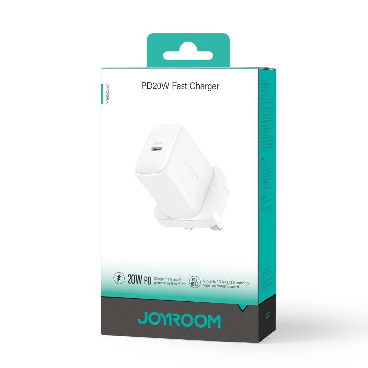 JOYROOM JR-TCF20 Carregador PD20W USB-C / Tipo-C, Ficha Reino Unido