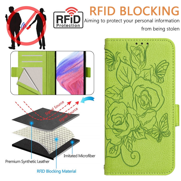 Capa de telemóvel em pele com relevo de rosa e proteção RFID anti-roubo, Para iPhone 11 Pro Max, Para iPhone 11, Para iPhone 11 Pro, Para iPhone XS / X, Para iPhone XR, Para iPhone XS Max, Para iPhone 8 Plus / 7 Plus