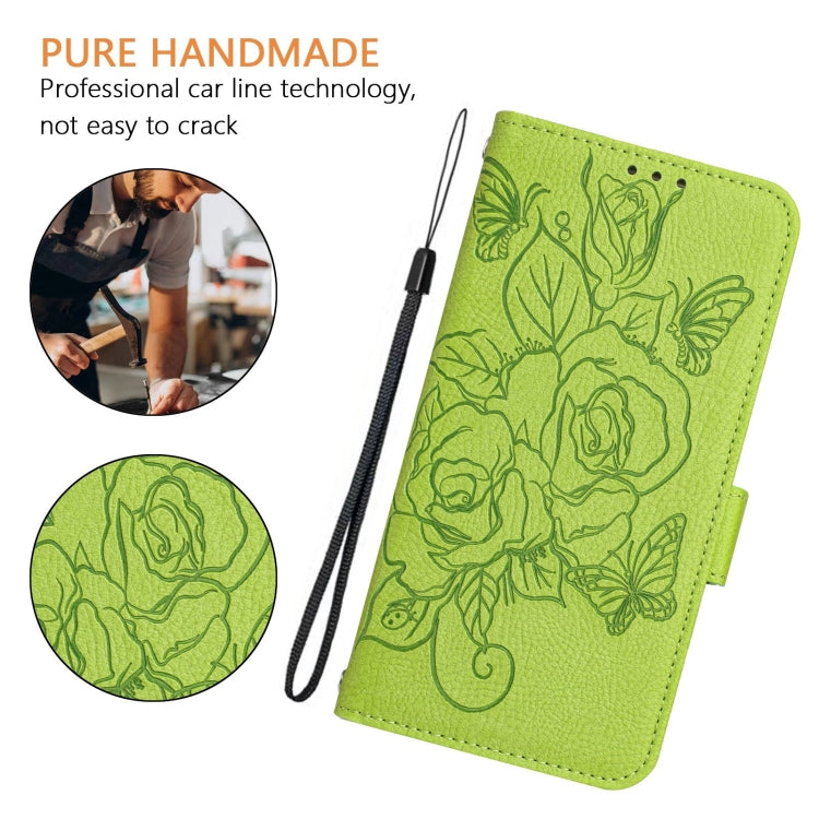 Capa de telemóvel em pele com relevo de rosa e proteção RFID anti-roubo, Para iPhone 11 Pro Max, Para iPhone 11, Para iPhone 11 Pro, Para iPhone XS / X, Para iPhone XR, Para iPhone XS Max, Para iPhone 8 Plus / 7 Plus
