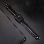 Pulseira de Substituição em Pele Genuína com Textura Retro Crazy Horse e Cauda Redonda, Para Apple Watch 5 & 4 44mm / 3 & 2 & 1 42mm, Para Apple Watch Series 7 41mm / 6 & SE & 5 & 4 40mm / 3 & 2 & 1 38mm