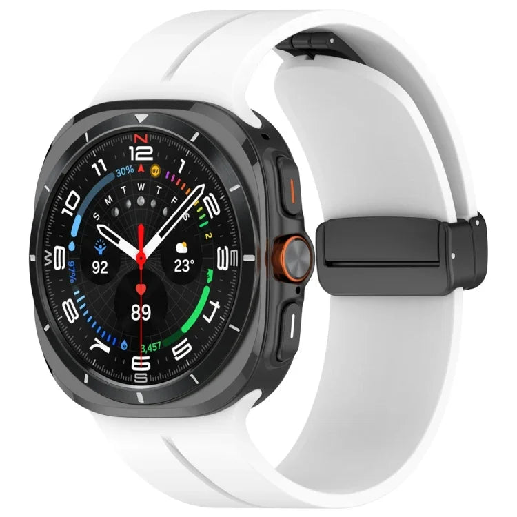 Pulseira de Relógio em Silicone com Fivela Dobradiça Magnética, para Samsung Galaxy Watch Ultra 47mm / Ultra 2025