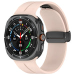Pulseira de Relógio em Silicone com Fivela Dobradiça Magnética, para Samsung Galaxy Watch Ultra 47mm / Ultra 2025