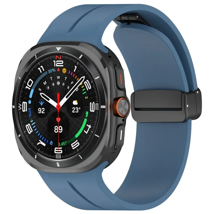 Pulseira de Relógio em Silicone com Fivela Dobradiça Magnética, para Samsung Galaxy Watch Ultra 47mm / Ultra 2025