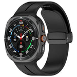 Pulseira de Relógio em Silicone com Fivela Dobradiça Magnética, para Samsung Galaxy Watch Ultra 47mm / Ultra 2025