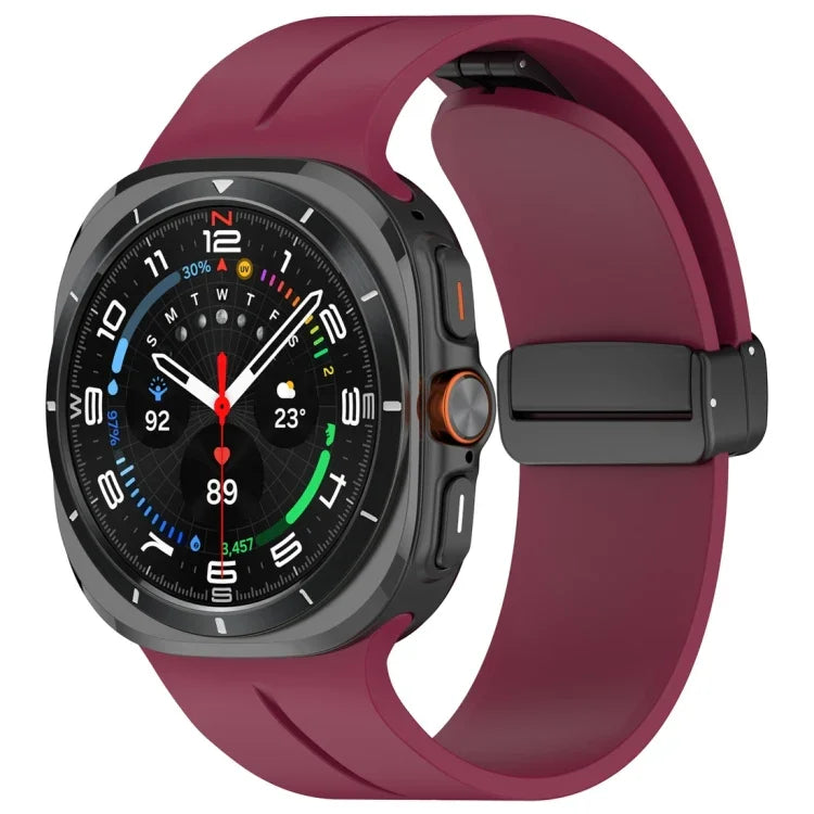 Pulseira de Relógio em Silicone com Fivela Dobradiça Magnética, para Samsung Galaxy Watch Ultra 47mm / Ultra 2025