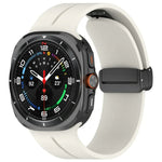 Pulseira de Relógio em Silicone com Fivela Dobradiça Magnética, para Samsung Galaxy Watch Ultra 47mm / Ultra 2025