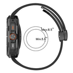 Pulseira de Relógio em Silicone com Fivela Dobradiça Magnética, para Samsung Galaxy Watch Ultra 47mm / Ultra 2025