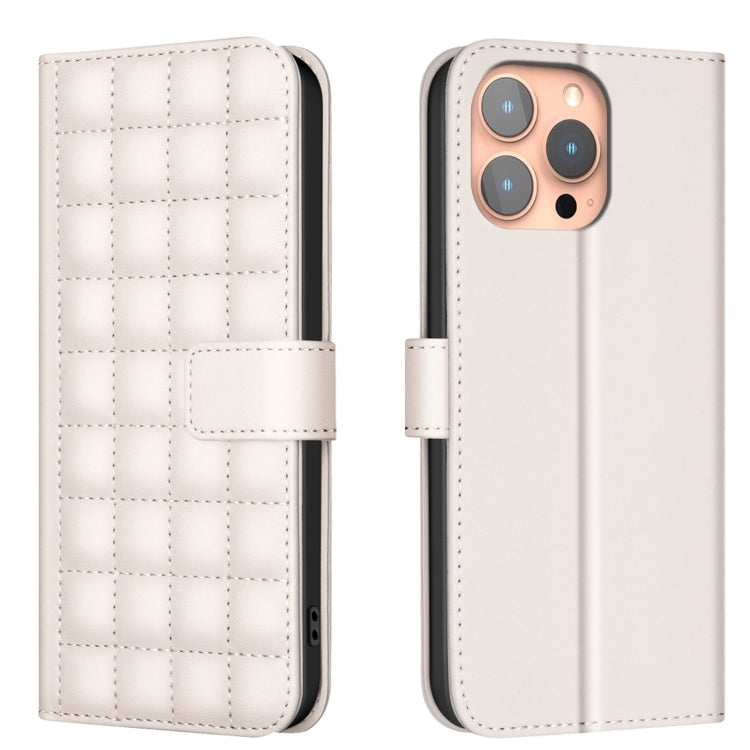 Capa para telemóvel em pele com textura quadrada, Para iPhone 17e / 16e, Para iPhone 17 Pro Max, Para iPhone 16 Pro Max, Para iPhone 16 Pro, Para iPhone 16 Plus, Para iPhone 16, Para iPhone 15 Pro Max, Para iPhone 15 Pro