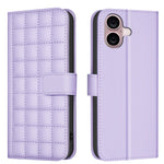 Capa para telemóvel em pele com textura quadrada, Para iPhone 17e / 16e, Para iPhone 17 Pro Max, Para iPhone 16 Pro Max, Para iPhone 16 Pro, Para iPhone 16 Plus, Para iPhone 16, Para iPhone 15 Pro Max, Para iPhone 15 Pro