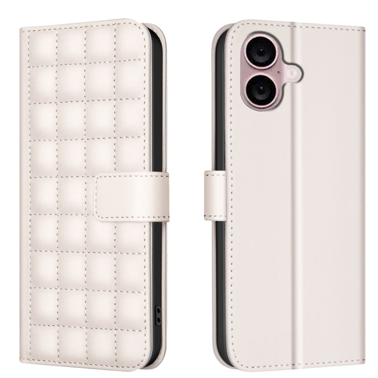 Capa para telemóvel em pele com textura quadrada, Para iPhone 17e / 16e, Para iPhone 17 Pro Max, Para iPhone 16 Pro Max, Para iPhone 16 Pro, Para iPhone 16 Plus, Para iPhone 16, Para iPhone 15 Pro Max, Para iPhone 15 Pro