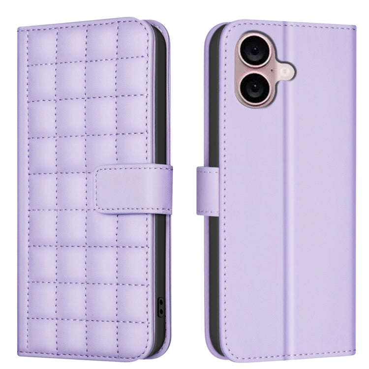 Capa para telemóvel em pele com textura quadrada, Para iPhone 17e / 16e, Para iPhone 17 Pro Max, Para iPhone 16 Pro Max, Para iPhone 16 Pro, Para iPhone 16 Plus, Para iPhone 16, Para iPhone 15 Pro Max, Para iPhone 15 Pro