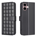 Capa para telemóvel em pele com textura quadrada, Para iPhone 17e / 16e, Para iPhone 17 Pro Max, Para iPhone 16 Pro Max, Para iPhone 16 Pro, Para iPhone 16 Plus, Para iPhone 16, Para iPhone 15 Pro Max, Para iPhone 15 Pro