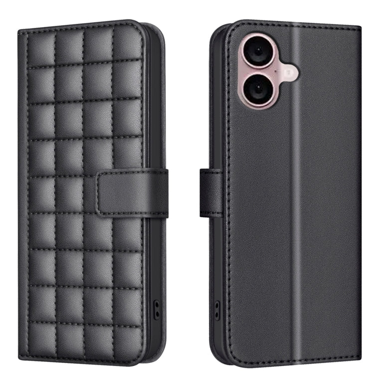 Capa para telemóvel em pele com textura quadrada, Para iPhone 17e / 16e, Para iPhone 17 Pro Max, Para iPhone 16 Pro Max, Para iPhone 16 Pro, Para iPhone 16 Plus, Para iPhone 16, Para iPhone 15 Pro Max, Para iPhone 15 Pro
