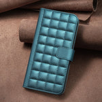 Capa para telemóvel em pele com textura quadrada, Para iPhone 17e / 16e, Para iPhone 17 Pro Max, Para iPhone 16 Pro Max, Para iPhone 16 Pro, Para iPhone 16 Plus, Para iPhone 16, Para iPhone 15 Pro Max, Para iPhone 15 Pro