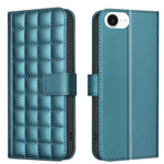 Capa para telemóvel em pele com textura quadrada, Para iPhone 17e / 16e, Para iPhone 17 Pro Max, Para iPhone 16 Pro Max, Para iPhone 16 Pro, Para iPhone 16 Plus, Para iPhone 16, Para iPhone 15 Pro Max, Para iPhone 15 Pro