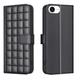 Capa para telemóvel em pele com textura quadrada, Para iPhone 17e / 16e, Para iPhone 17 Pro Max, Para iPhone 16 Pro Max, Para iPhone 16 Pro, Para iPhone 16 Plus, Para iPhone 16, Para iPhone 15 Pro Max, Para iPhone 15 Pro