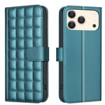 Capa para telemóvel em pele com textura quadrada, Para iPhone 17e / 16e, Para iPhone 17 Pro Max, Para iPhone 16 Pro Max, Para iPhone 16 Pro, Para iPhone 16 Plus, Para iPhone 16, Para iPhone 15 Pro Max, Para iPhone 15 Pro