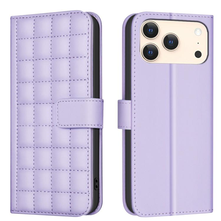 Capa para telemóvel em pele com textura quadrada, Para iPhone 17e / 16e, Para iPhone 17 Pro Max, Para iPhone 16 Pro Max, Para iPhone 16 Pro, Para iPhone 16 Plus, Para iPhone 16, Para iPhone 15 Pro Max, Para iPhone 15 Pro
