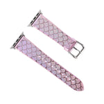 Bracelete de Substituição com Textura de Escama de Peixe Brilhante Descolorida, Para Apple Watch 5 & 4 40mm / 3 & 2 & 1 38mm, Para Apple Watch 5 & 4 44mm / 3 & 2 & 1 42mm