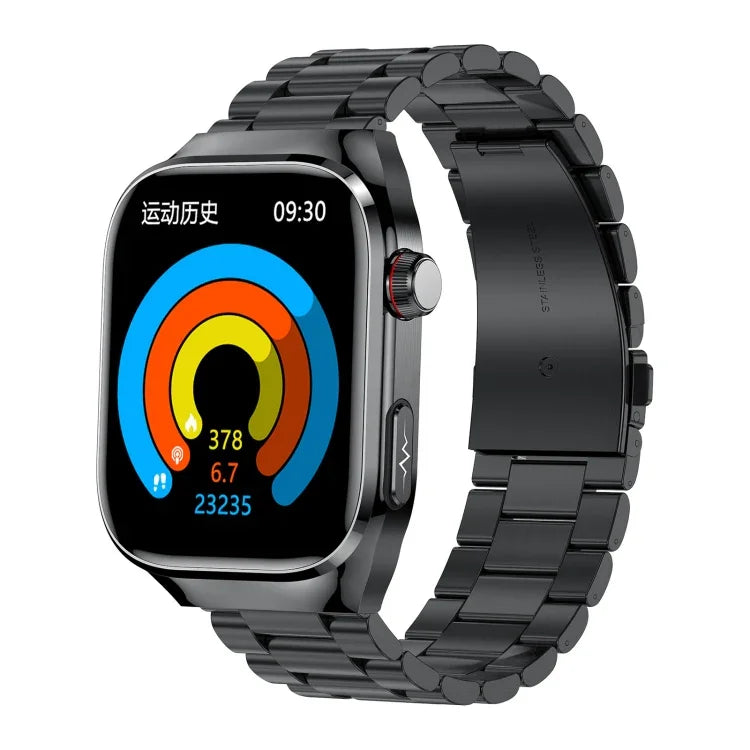 TK16 Smartwatch com Ecrã LCD de 2,04 polegadas e Bracelete de Aço, Suporta Monitorização de Saúde