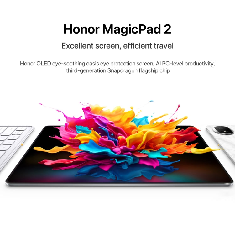 Honor MagicPad2 Tablet PC WiFi, 12,3 polegadas MagicOS 8.0.1 Qualcomm Snapdragon 8s Gen 3 Octa Core, 8GB+256GB, 12GB+256GB, 16GB+512GB, 16GB+1TB