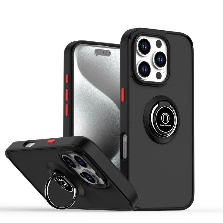 Capa para telemóvel Q Shadow 1 Series TPU + PC com anel, para iPhone 16 Pro, para iPhone 16 Plus, para iPhone 15 Pro Max, para iPhone 15 Pro, para iPhone 15 Plus, para iPhone 15