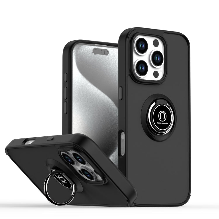 Capa para telemóvel Q Shadow 1 Series TPU + PC com anel, para iPhone 16 Pro, para iPhone 16 Plus, para iPhone 15 Pro Max, para iPhone 15 Pro, para iPhone 15 Plus, para iPhone 15