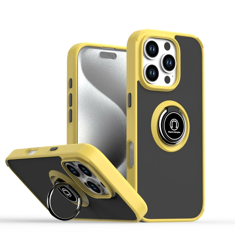 Capa para telemóvel Q Shadow 1 Series TPU + PC com anel, para iPhone 16 Pro, para iPhone 16 Plus, para iPhone 15 Pro Max, para iPhone 15 Pro, para iPhone 15 Plus, para iPhone 15