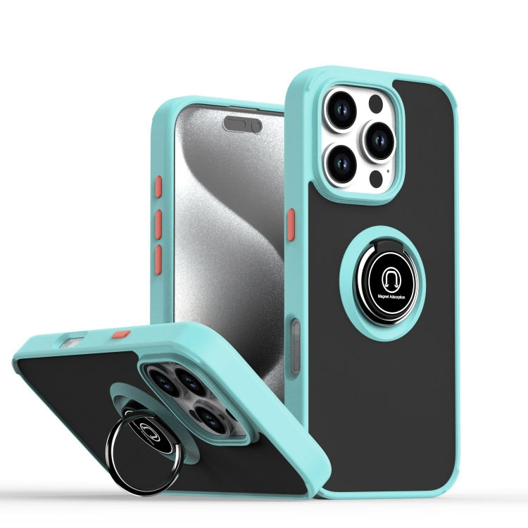 Capa para telemóvel Q Shadow 1 Series TPU + PC com anel, para iPhone 16 Pro, para iPhone 16 Plus, para iPhone 15 Pro Max, para iPhone 15 Pro, para iPhone 15 Plus, para iPhone 15