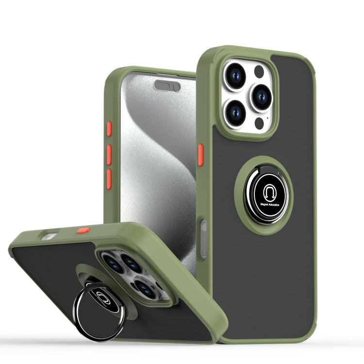 Capa para telemóvel Q Shadow 1 Series TPU + PC com anel, para iPhone 16 Pro, para iPhone 16 Plus, para iPhone 15 Pro Max, para iPhone 15 Pro, para iPhone 15 Plus, para iPhone 15