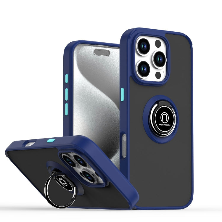 Capa para telemóvel Q Shadow 1 Series TPU + PC com anel, para iPhone 16 Pro, para iPhone 16 Plus, para iPhone 15 Pro Max, para iPhone 15 Pro, para iPhone 15 Plus, para iPhone 15