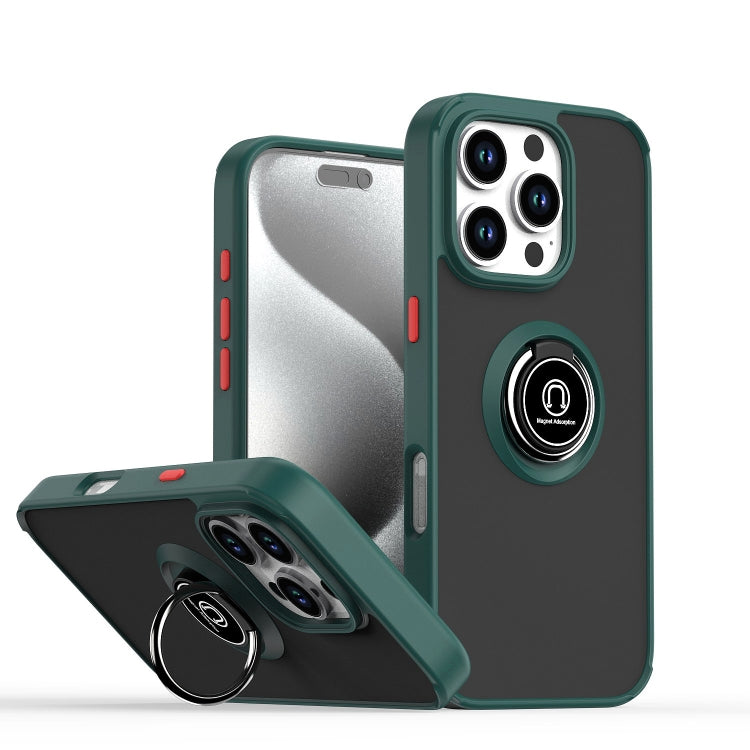 Capa para telemóvel Q Shadow 1 Series TPU + PC com anel, para iPhone 16 Pro, para iPhone 16 Plus, para iPhone 15 Pro Max, para iPhone 15 Pro, para iPhone 15 Plus, para iPhone 15