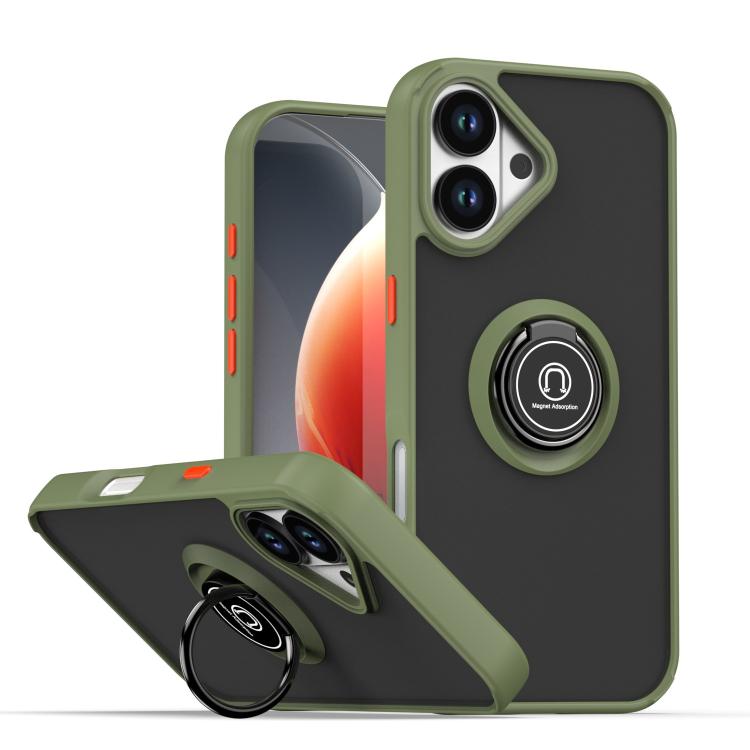 Q Shadow 1 Series TPU + PC Phone Case with Ring, For iPhone 17e / 16e, For iPhone 17 Pro Max, For iPhone 17 Pro, For iPhone 17, For iPhone Air, For iPhone 16 Pro Max