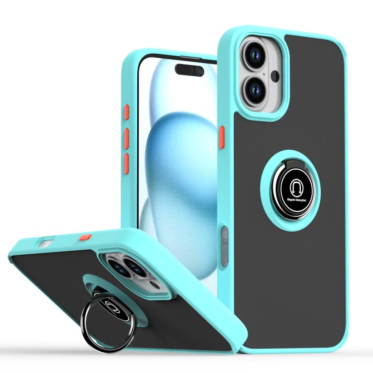 Capa para telemóvel Q Shadow 1 Series TPU + PC com anel, para iPhone 16 Pro, para iPhone 16 Plus, para iPhone 15 Pro Max, para iPhone 15 Pro, para iPhone 15 Plus, para iPhone 15