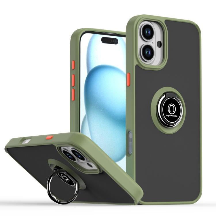 Capa para telemóvel Q Shadow 1 Series TPU + PC com anel, para iPhone 16 Pro, para iPhone 16 Plus, para iPhone 15 Pro Max, para iPhone 15 Pro, para iPhone 15 Plus, para iPhone 15