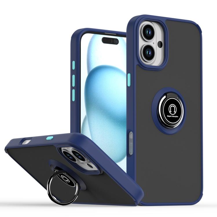 Capa para telemóvel Q Shadow 1 Series TPU + PC com anel, para iPhone 16 Pro, para iPhone 16 Plus, para iPhone 15 Pro Max, para iPhone 15 Pro, para iPhone 15 Plus, para iPhone 15