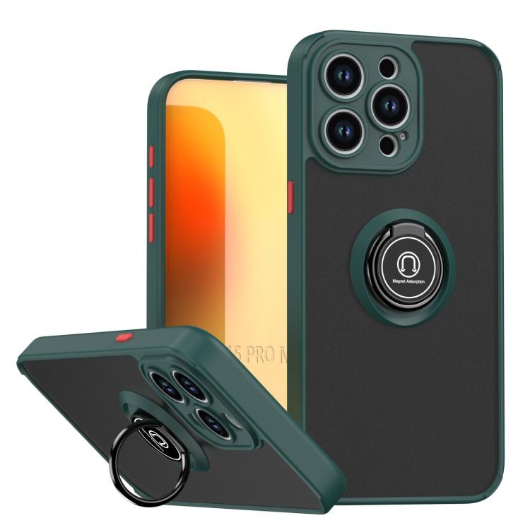 Capa para telemóvel Q Shadow 1 Series TPU + PC com anel, para iPhone 16 Pro, para iPhone 16 Plus, para iPhone 15 Pro Max, para iPhone 15 Pro, para iPhone 15 Plus, para iPhone 15