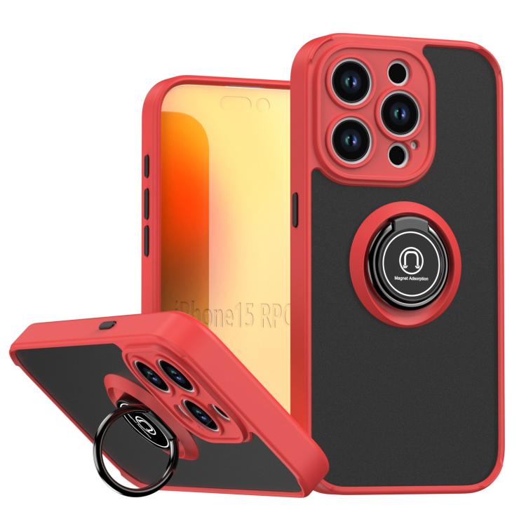 Capa para telemóvel Q Shadow 1 Series TPU + PC com anel, para iPhone 16 Pro, para iPhone 16 Plus, para iPhone 15 Pro Max, para iPhone 15 Pro, para iPhone 15 Plus, para iPhone 15