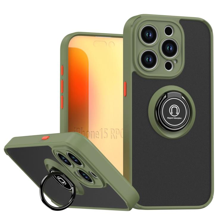 Capa para telemóvel Q Shadow 1 Series TPU + PC com anel, para iPhone 16 Pro, para iPhone 16 Plus, para iPhone 15 Pro Max, para iPhone 15 Pro, para iPhone 15 Plus, para iPhone 15